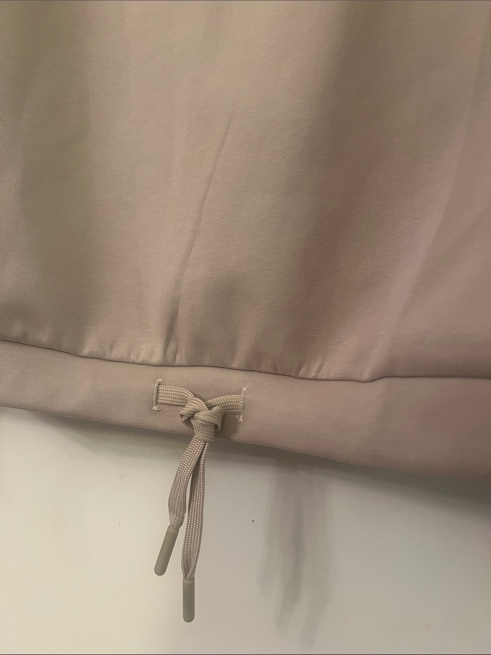 Umgee Cozy Drawstring Hem Sweatshirt in Taupe / Tan - Picture 4 of 6